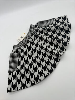 Finding Foxtale Black White Houndstooth Skater Skirt Size 2T